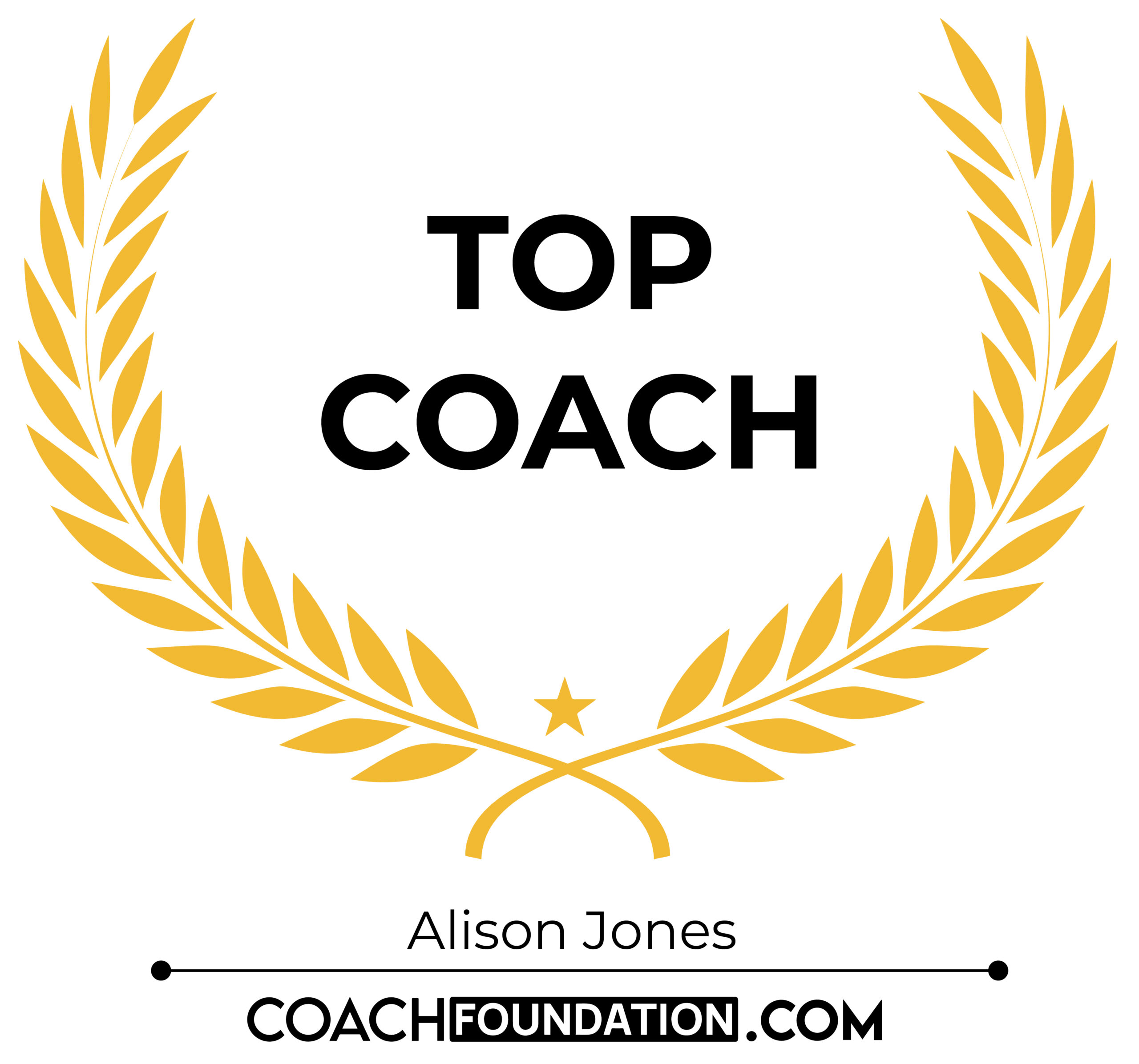 Coach Foundation Alison Jones Top Coach badge